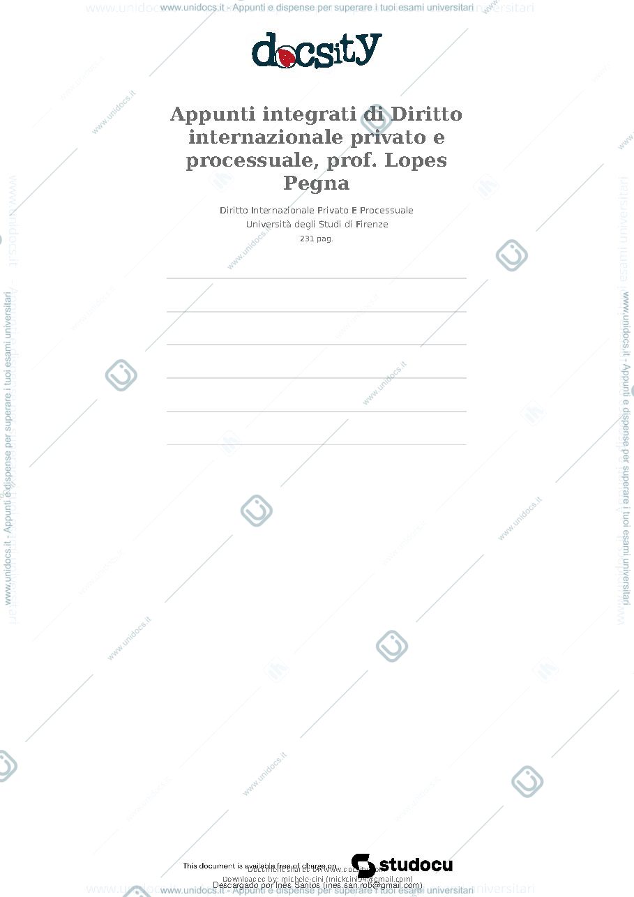 Anteprima pagina 2 — Appunti diritto internazionale privato e proccessuale