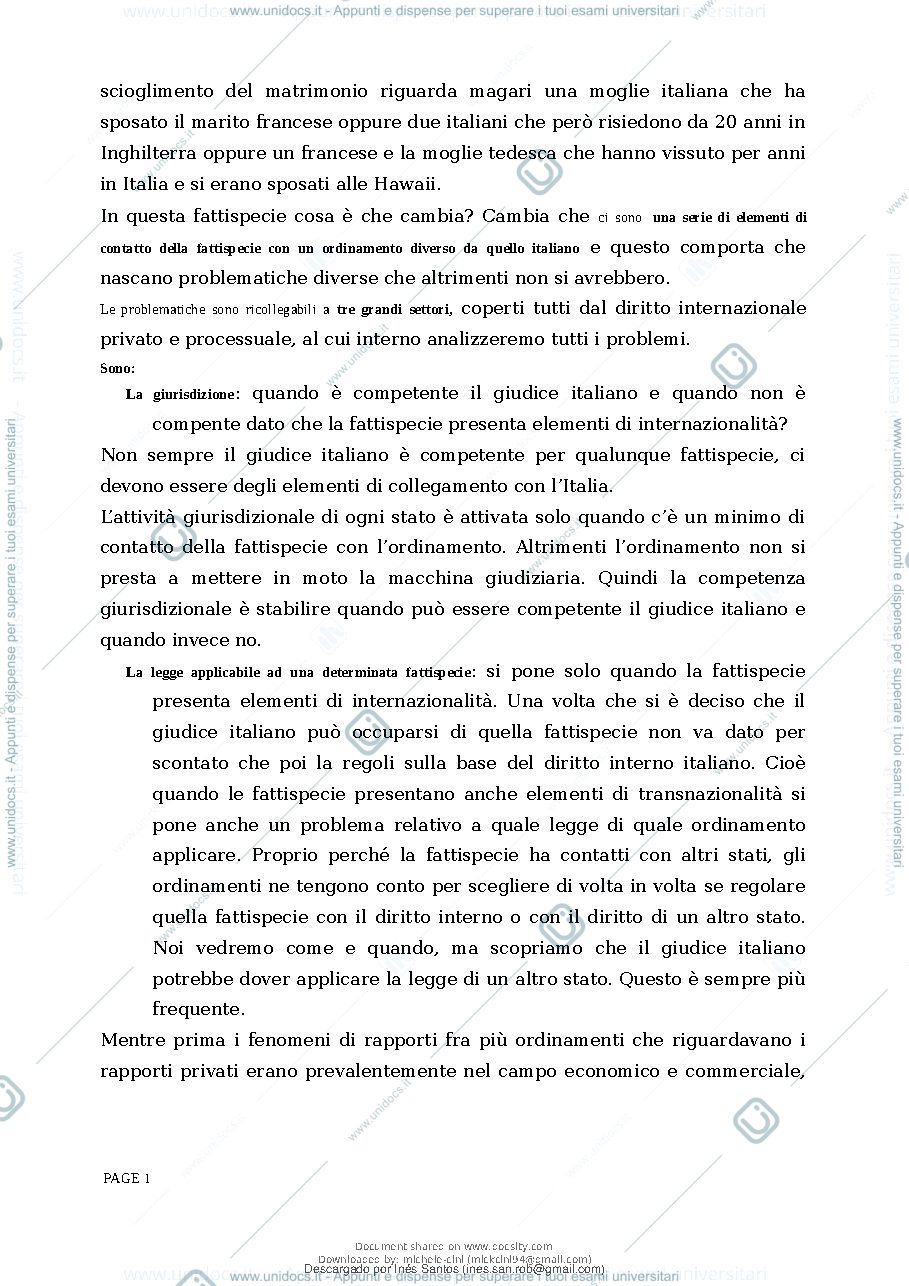Anteprima pagina 5 — Appunti diritto internazionale privato e proccessuale