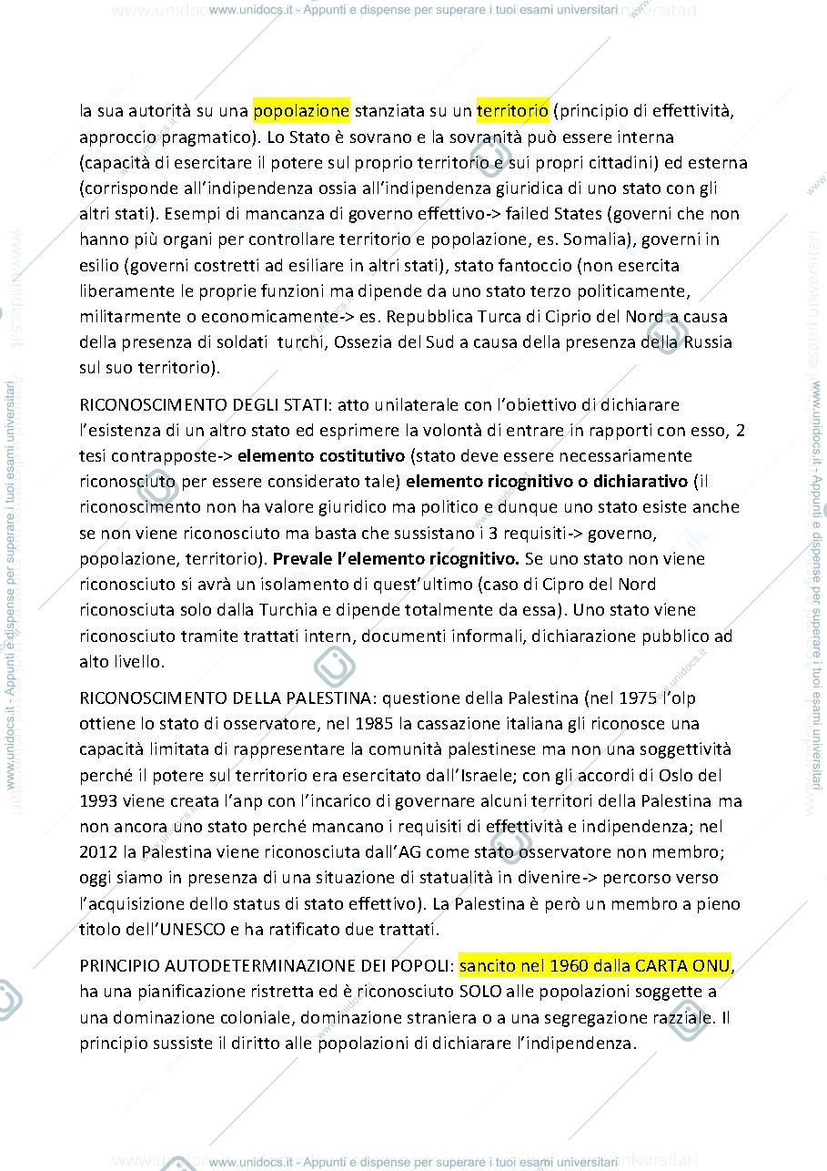 Anteprima pagina 2 — Schema sulle definizioni di diritto internazionale