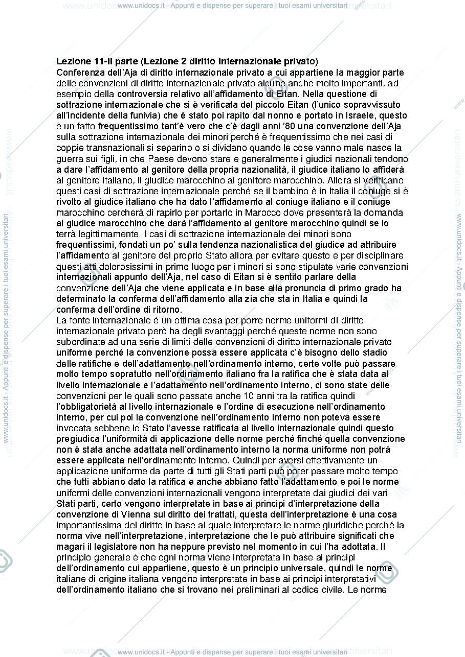 Anteprima pagina 1 — Diritto internazionale 