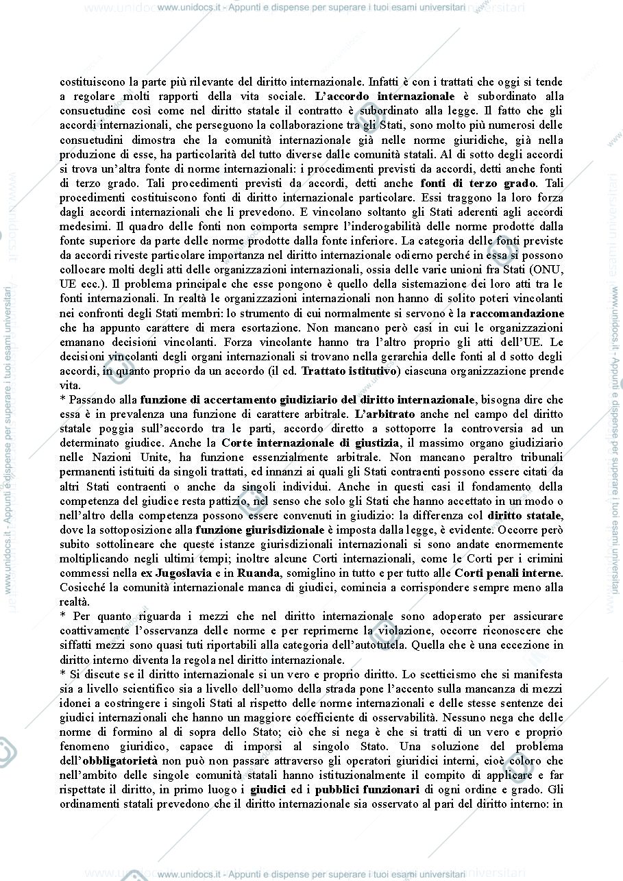 Anteprima pagina 2 — Riassunti del CONFORTI Diritto Internazionale
