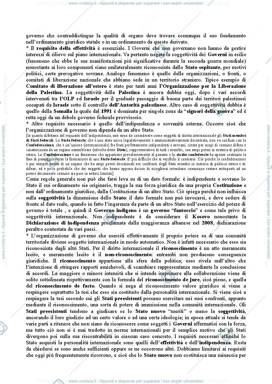 Anteprima pagina 4 — Riassunti del CONFORTI Diritto Internazionale