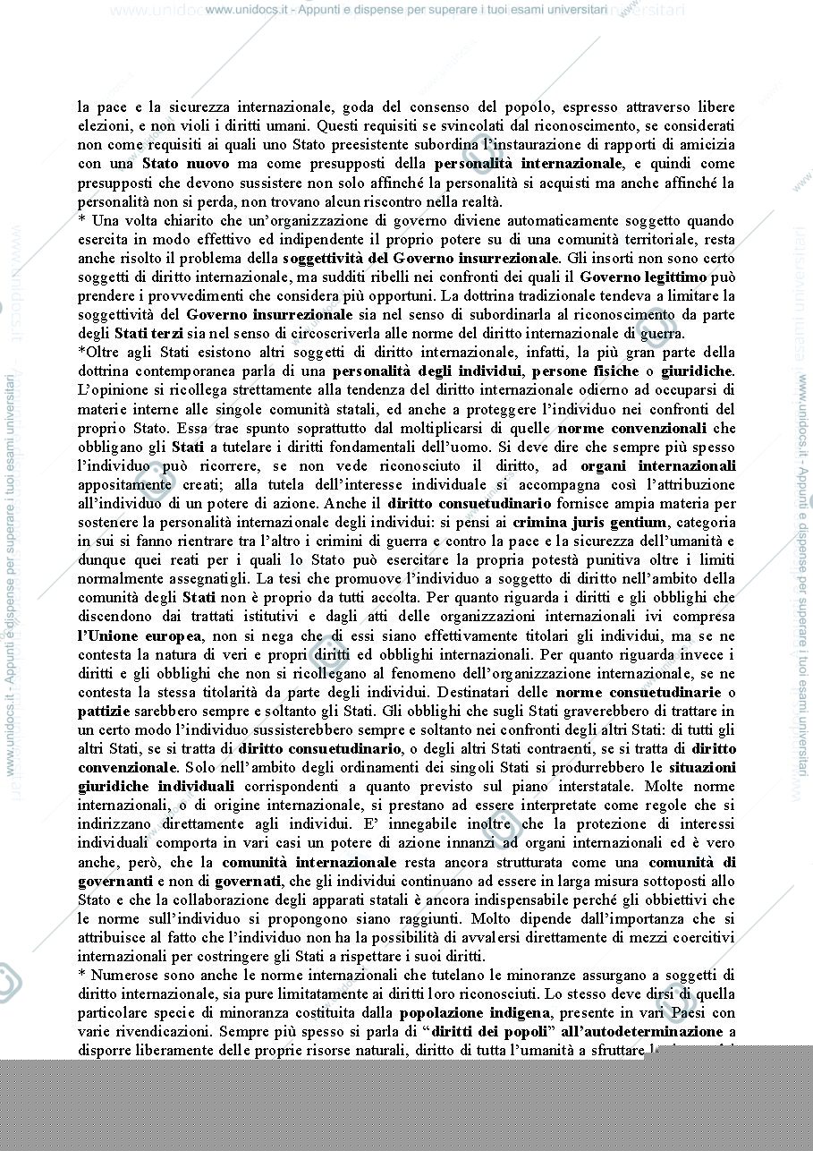 Anteprima pagina 5 — Riassunti del CONFORTI Diritto Internazionale