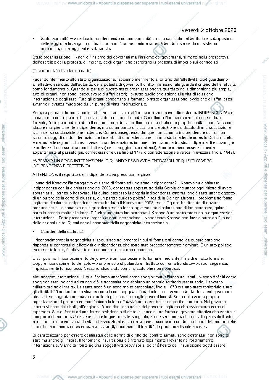 Anteprima pagina 2 — diritto internazionale 