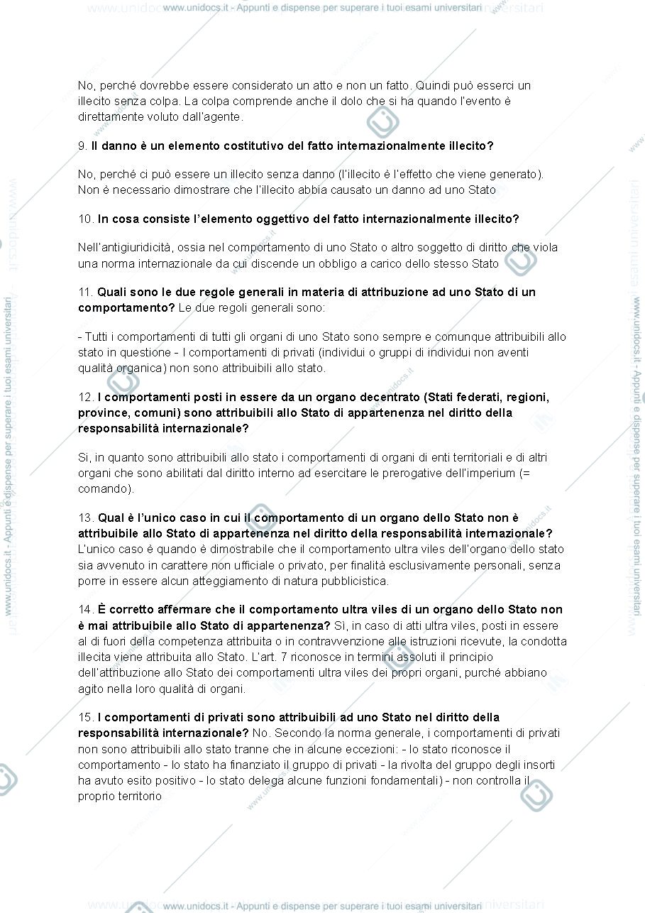 Anteprima pagina 2 — Esonero Diritto Internazionale