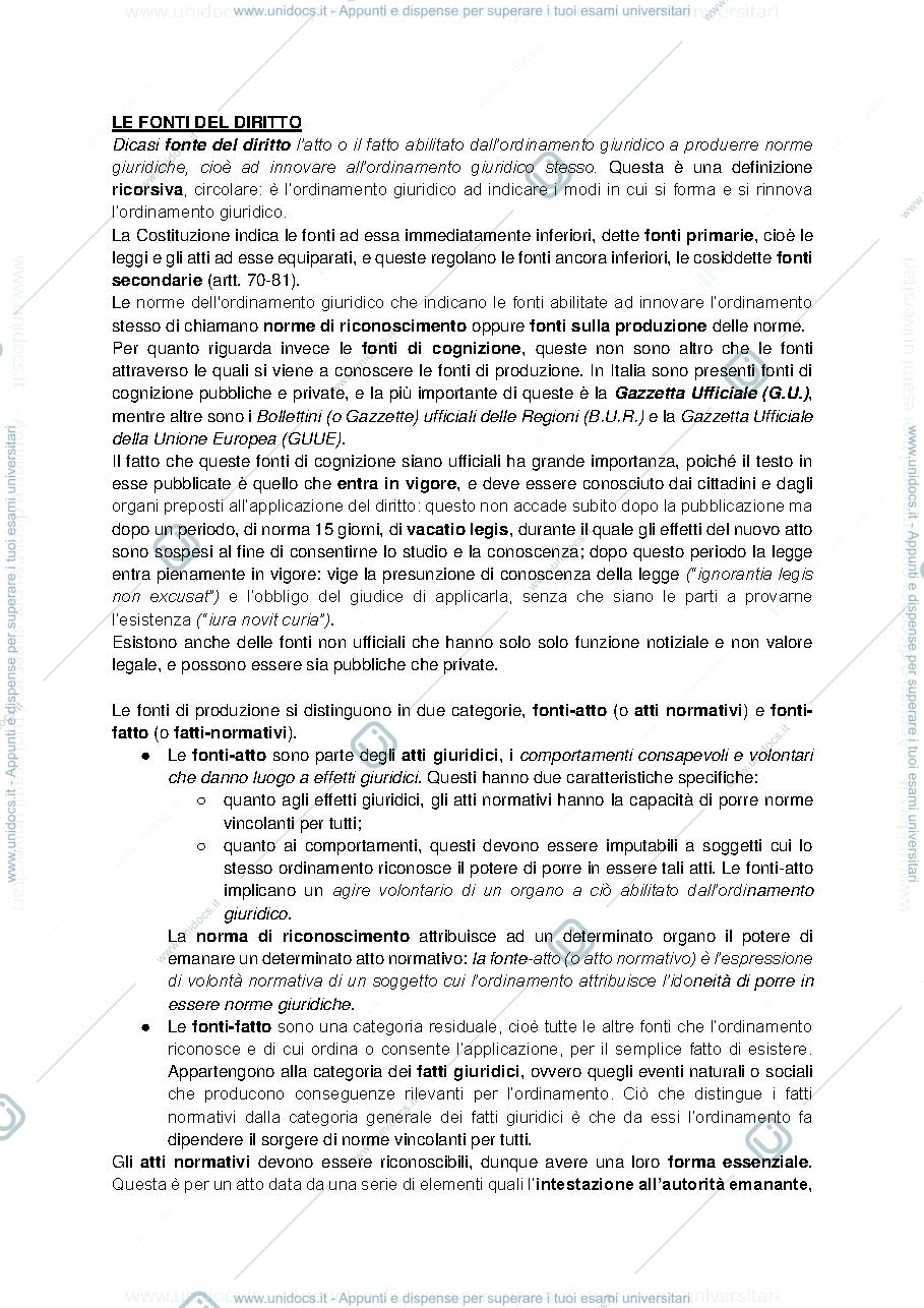 Anteprima pagina 1 — Riassunti Libro Diritto Pubblico Giappichelli 