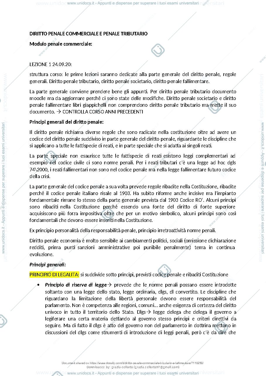 Anteprima pagina 2 — Diritto penale commerciale, tributario e fallimentare 