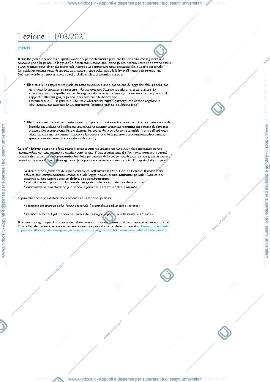 Anteprima pagina 1 — Appunti 