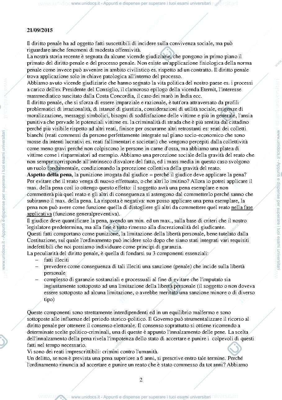 Anteprima pagina 2 — diritto Penale 1
