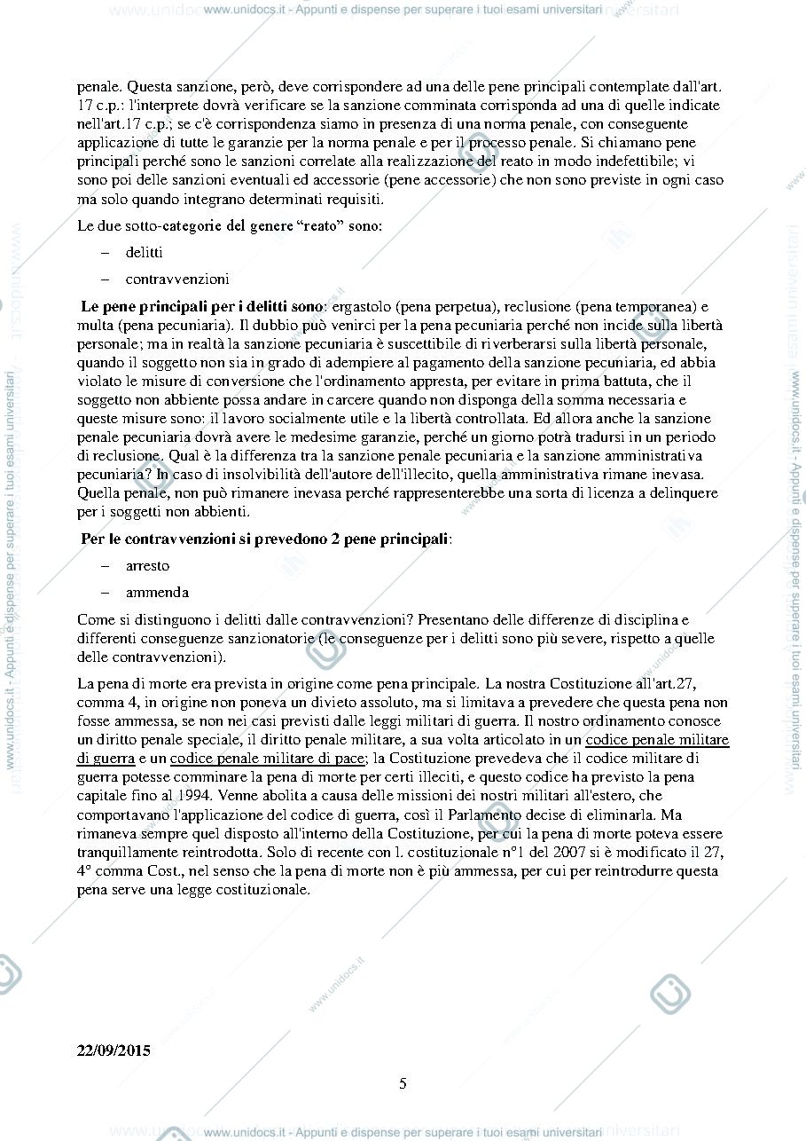 Anteprima pagina 5 — diritto Penale 1