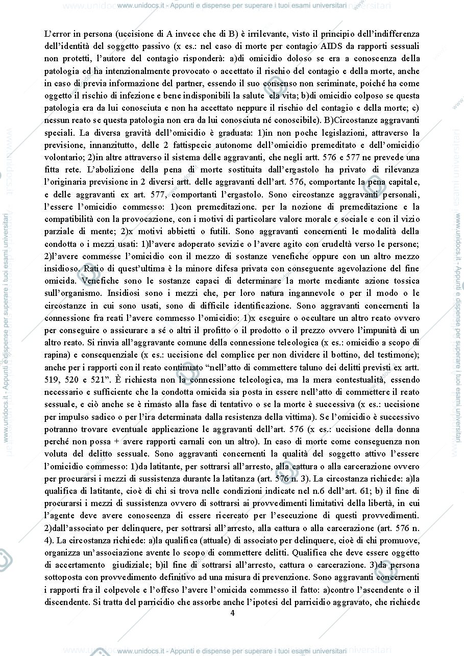 Anteprima pagina 4 — DIRITTO PENALE PARTE SPECIALE (DELITTI CONTRO LA PERSONA)