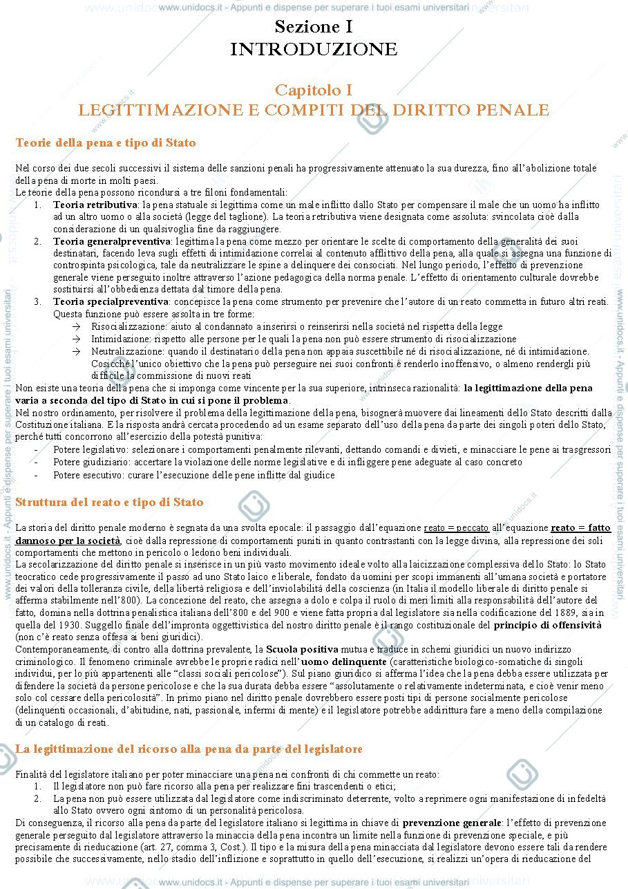 Anteprima pagina 1 — diritto penale 