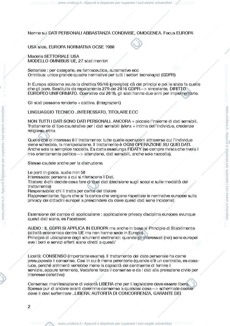 Anteprima pagina 2 — Appunti diritto per il marketing