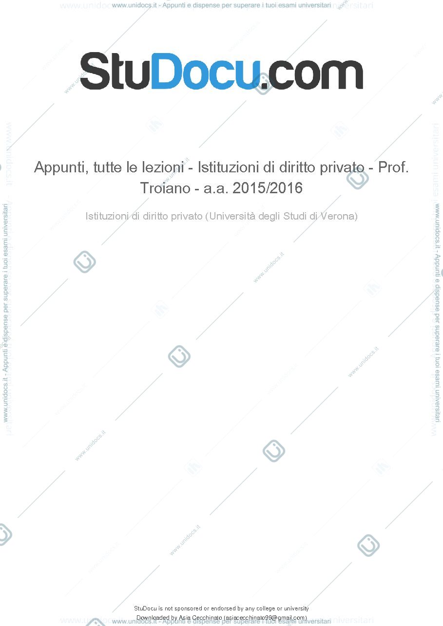 Anteprima pagina 1 — appunti lezioni privato 