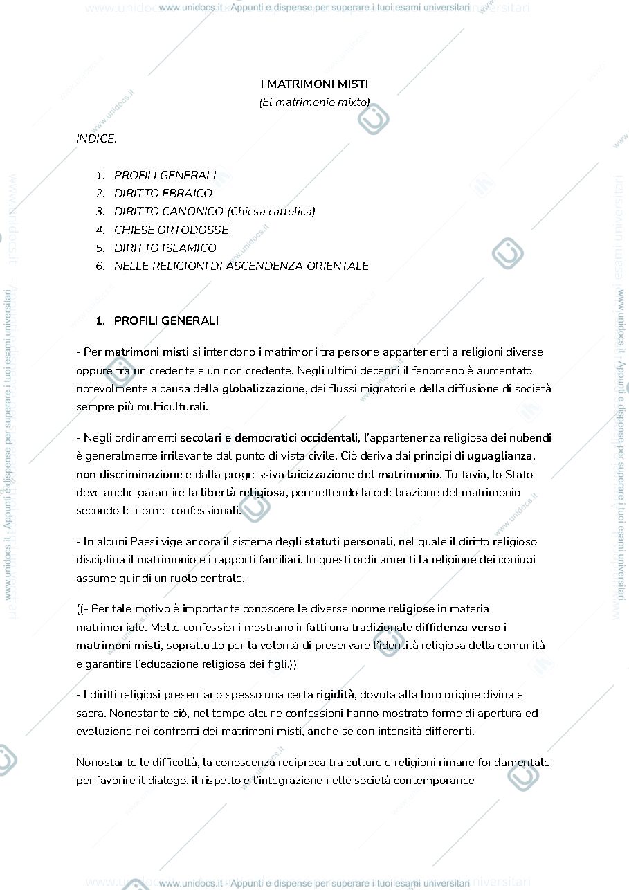 Anteprima pagina 1 — I matrimonio misti