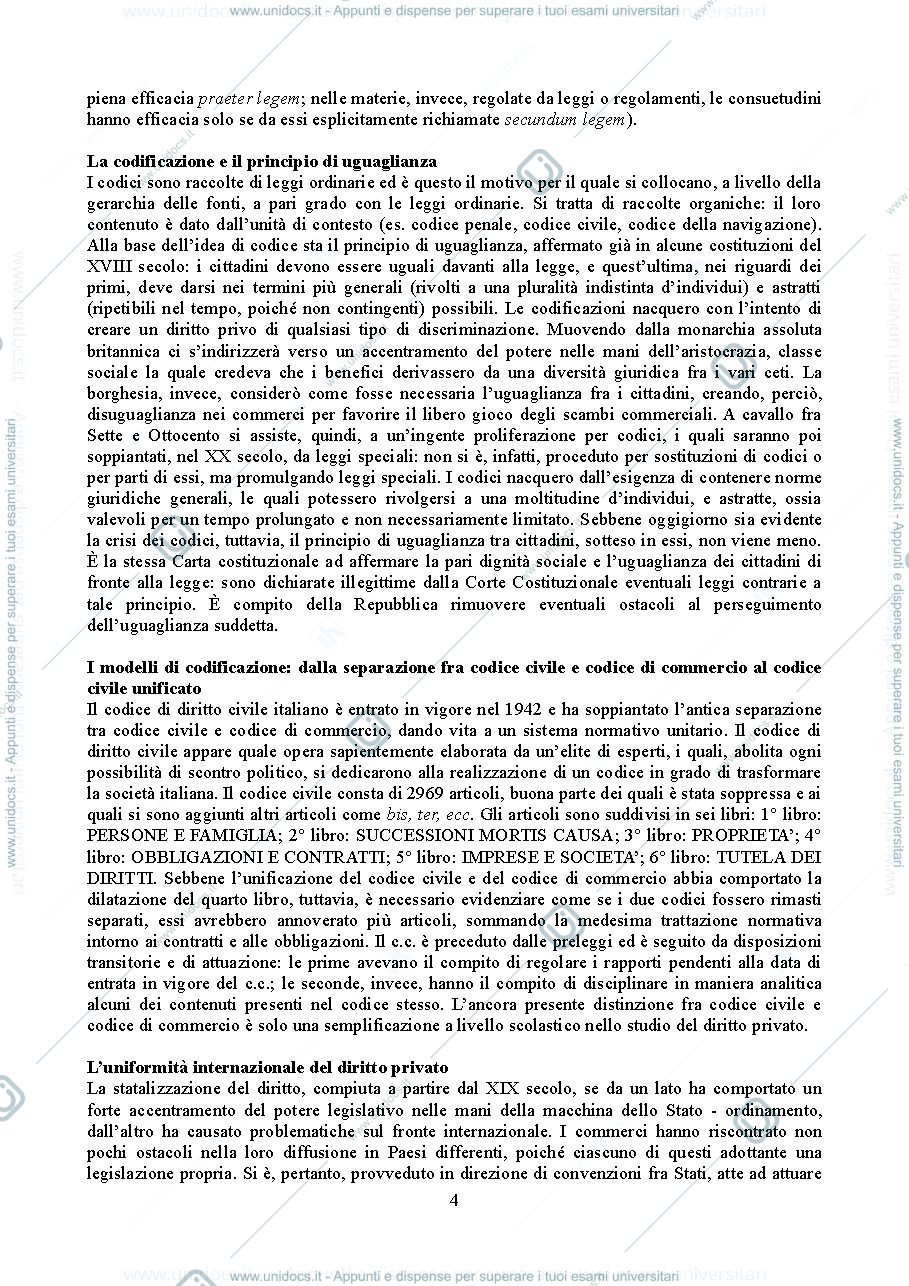Anteprima pagina 4 — Diritto privato 