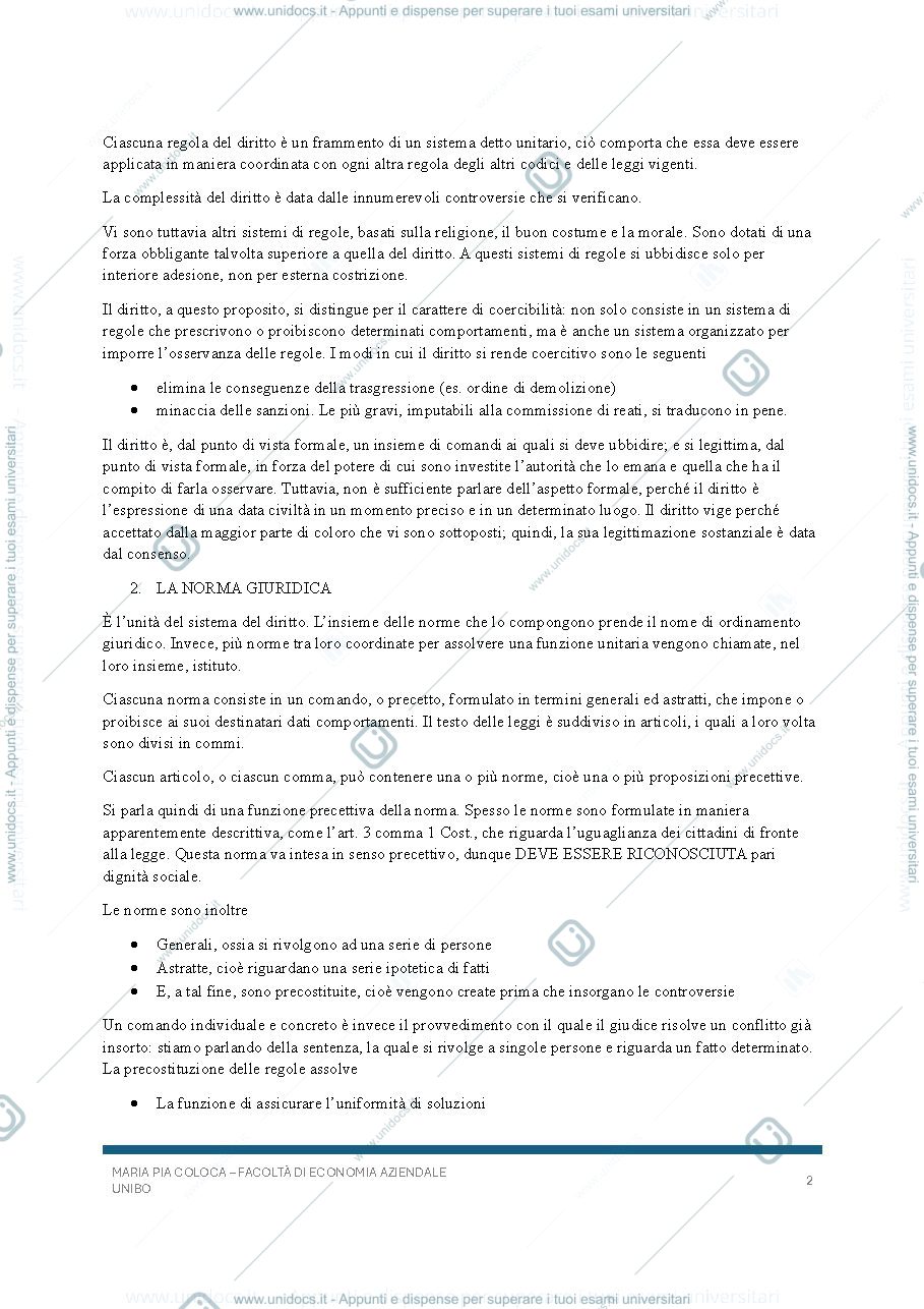 Anteprima pagina 2 — riassunto diritto privato capitoli 1 - 10