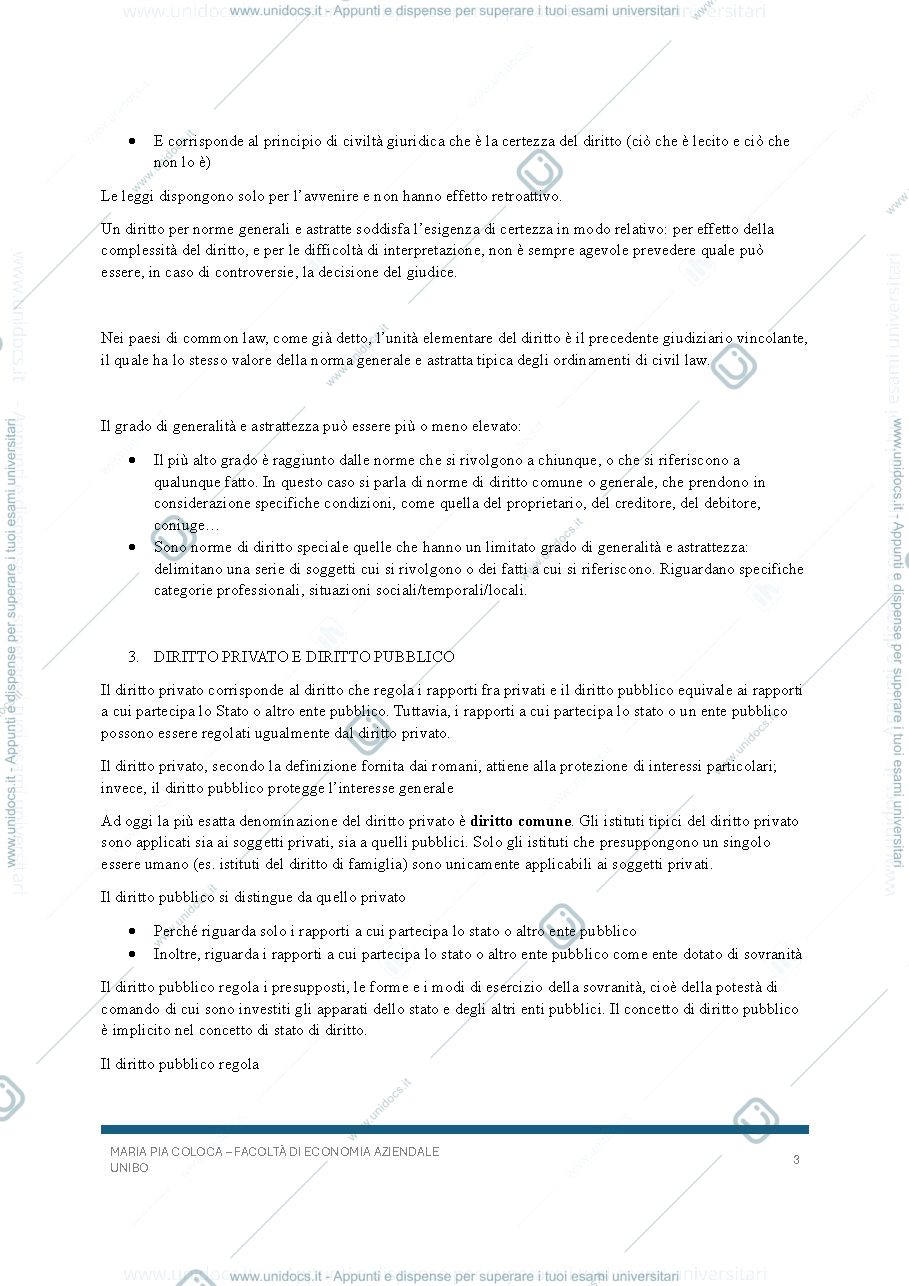 Anteprima pagina 3 — riassunto diritto privato capitoli 1 - 10