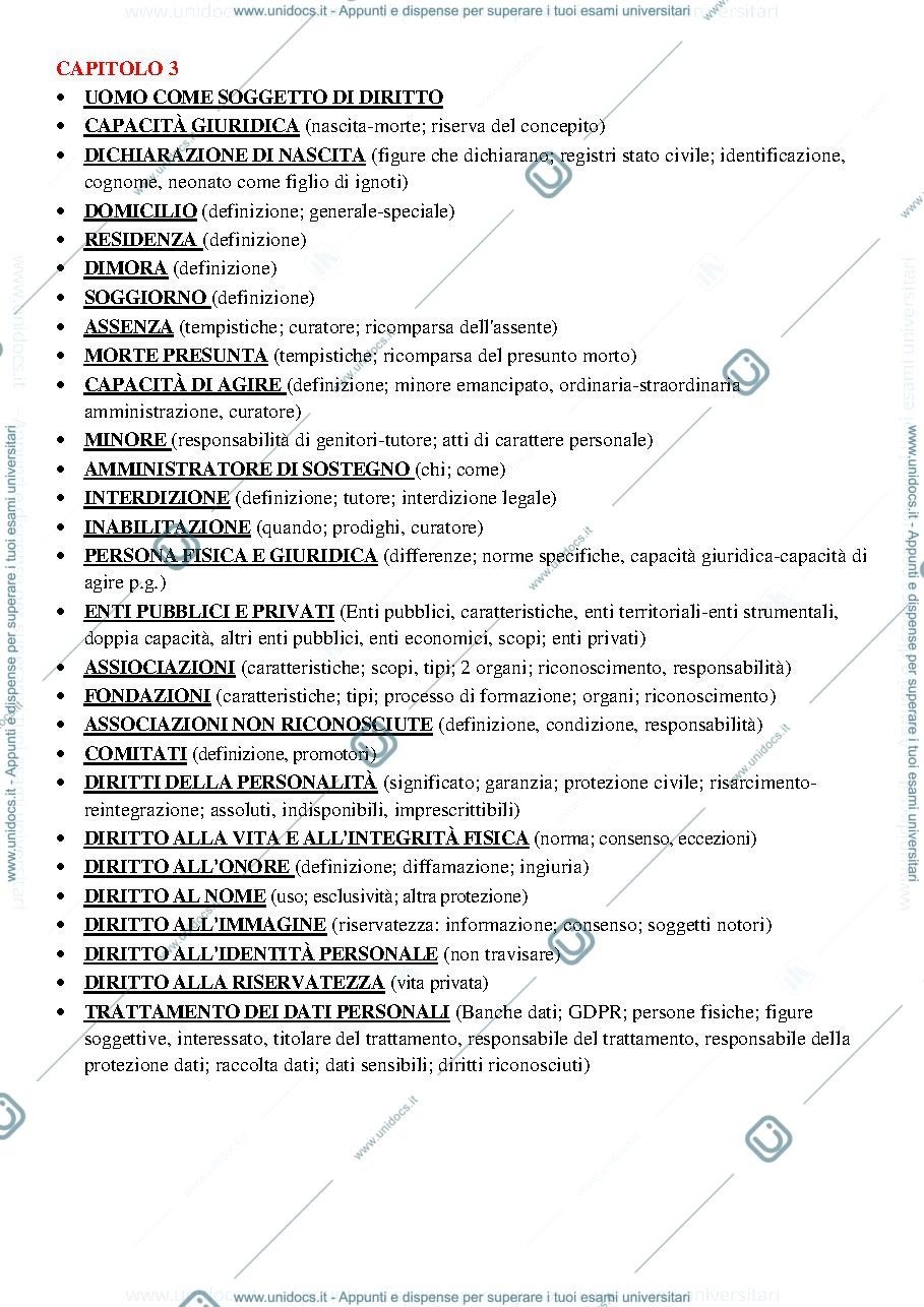 Anteprima pagina 3 — Mappe riassuntive di diritto privato
