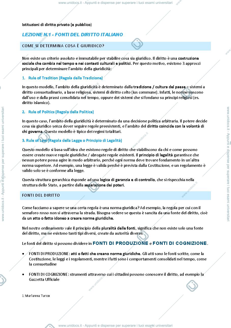 Anteprima pagina 1 — Diritto privato