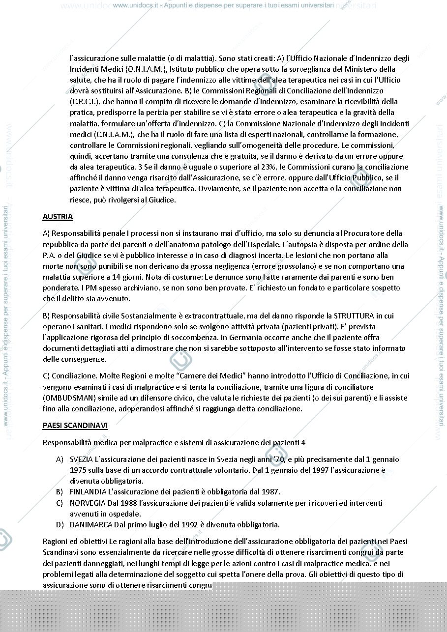 Anteprima pagina 2 — La responsabilità del medico nei vari paesi d'Europa
