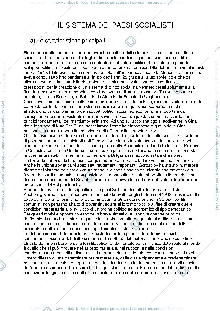Anteprima pagina 1 — IL SISTEMA DEI PAESI SOCIALISTI