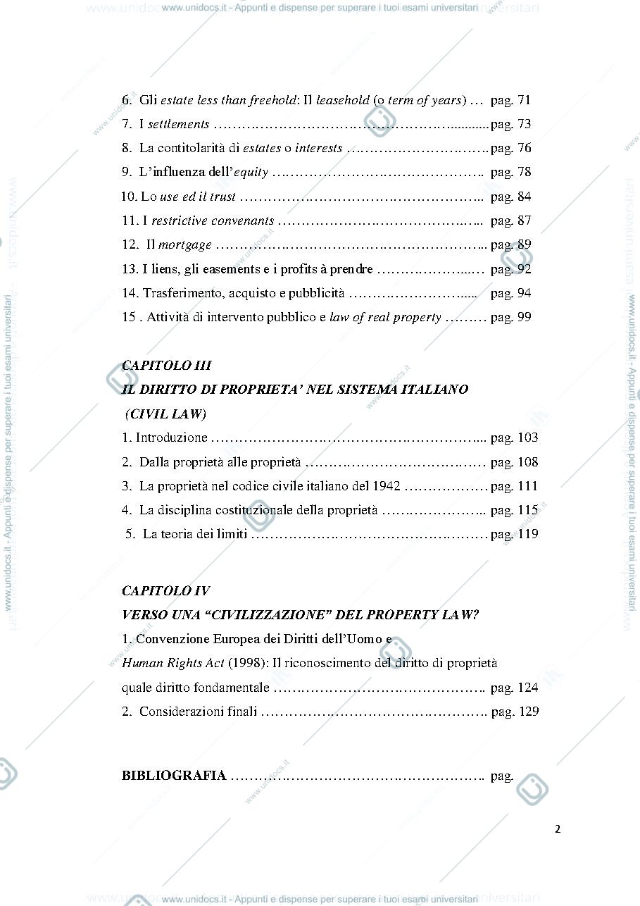 Anteprima pagina 2 — Diritto di proprietà inglese e italiano