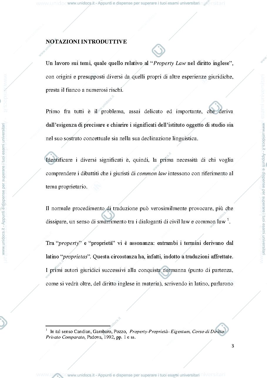 Anteprima pagina 3 — Diritto di proprietà inglese e italiano