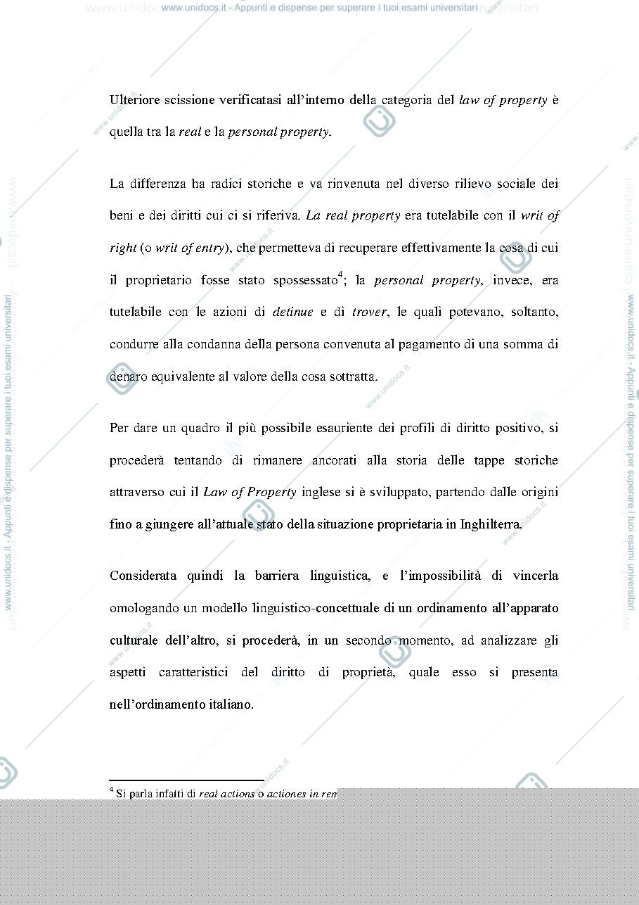 Anteprima pagina 5 — Diritto di proprietà inglese e italiano