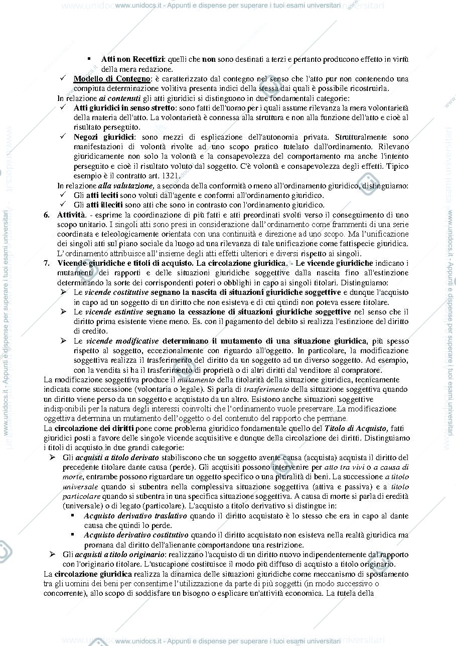 Anteprima pagina 2 — Appunti di diritto privato