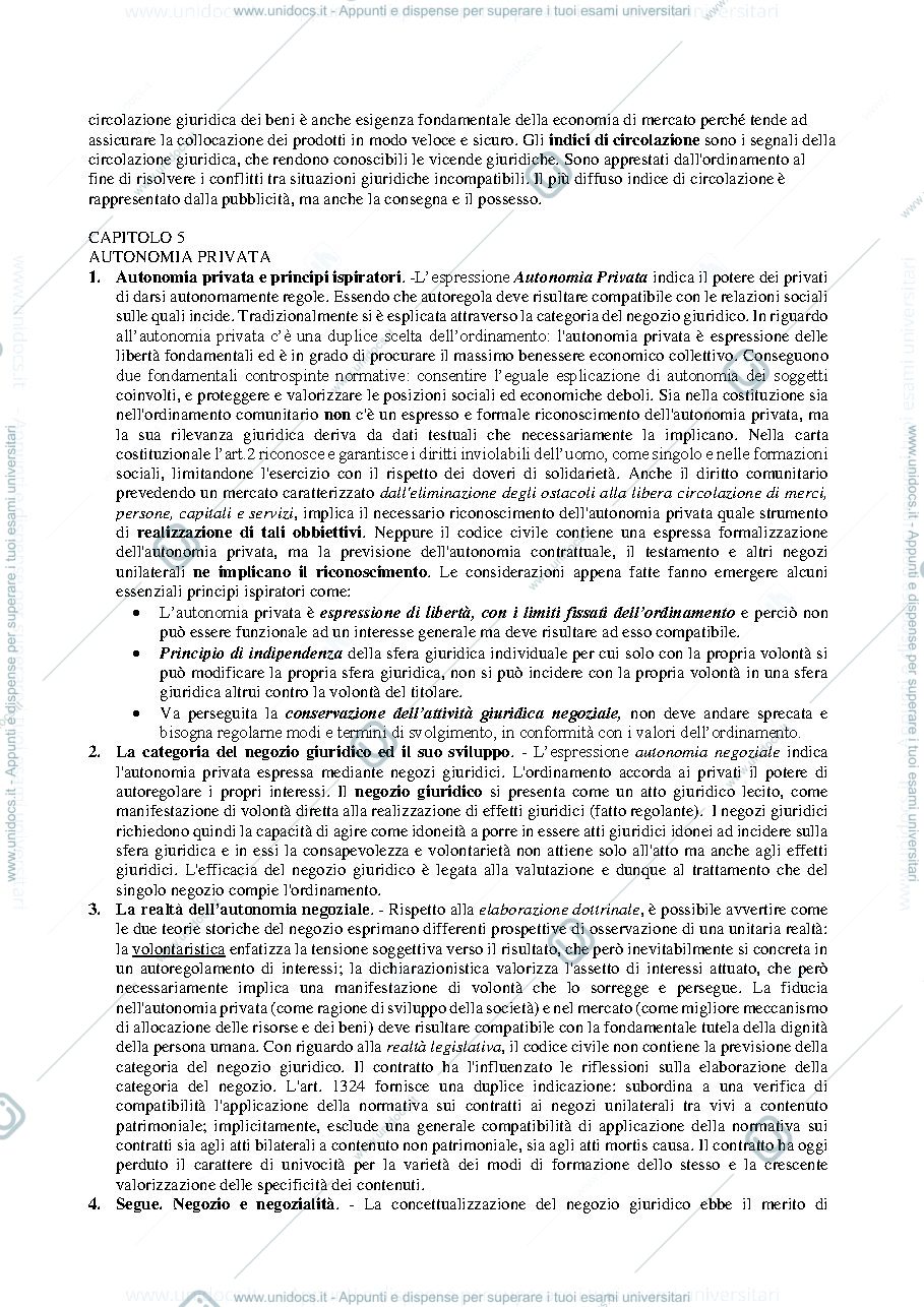 Anteprima pagina 3 — Appunti di diritto privato