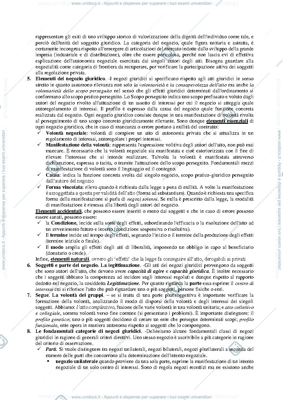 Anteprima pagina 4 — Appunti di diritto privato
