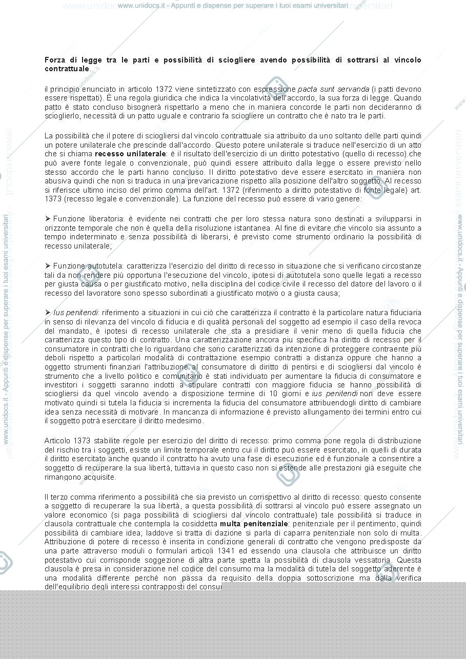 Anteprima pagina 1 — Forza di legge fra le parti