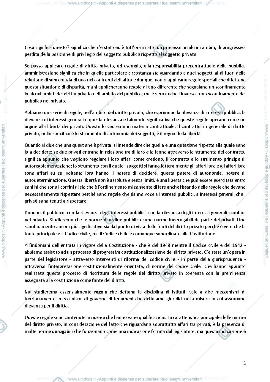 Anteprima pagina 3 — Diritto Privato I parte 1 - Prof. E. Pellecchia 