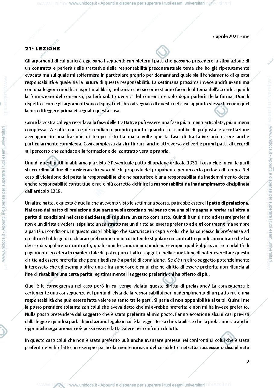 Anteprima pagina 2 — Diritto privato I parte 2° - Prof. E. Pellecchia 