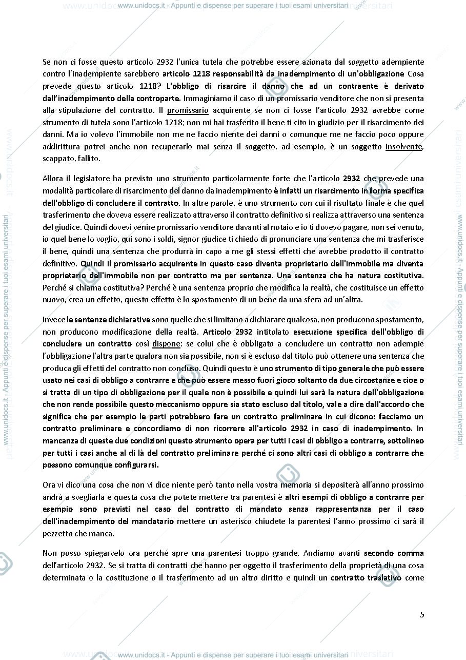 Anteprima pagina 5 — Diritto privato I parte 2° - Prof. E. Pellecchia 