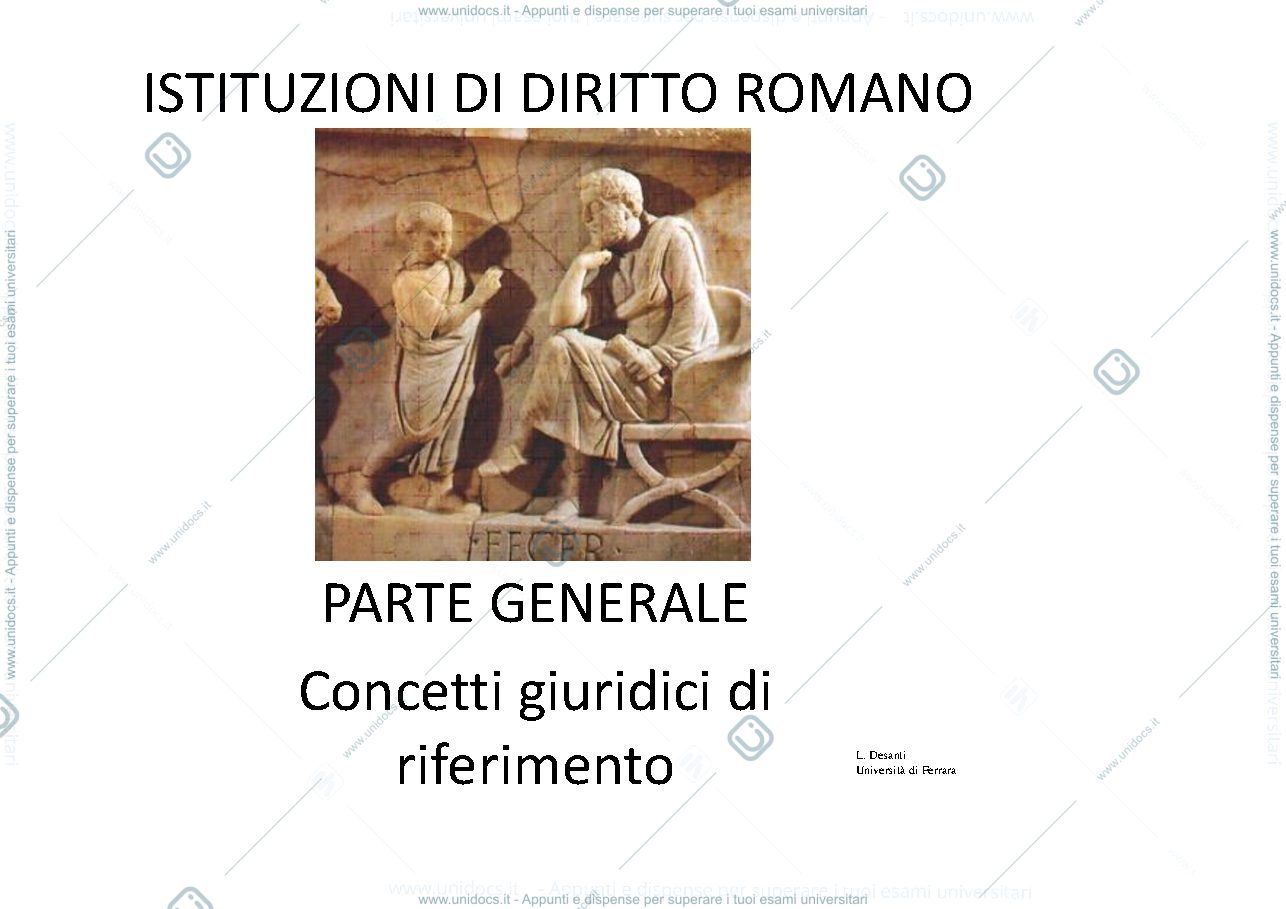 Anteprima pagina 1 — istituzioni di diritto romano