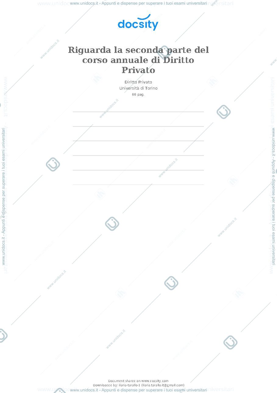 Anteprima pagina 1 — Tutti gli appunti della seconda parte