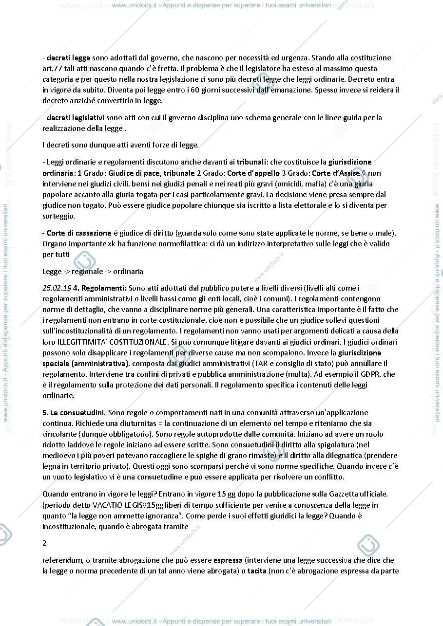 Anteprima pagina 2 — Nozioni generali Diritto Privato