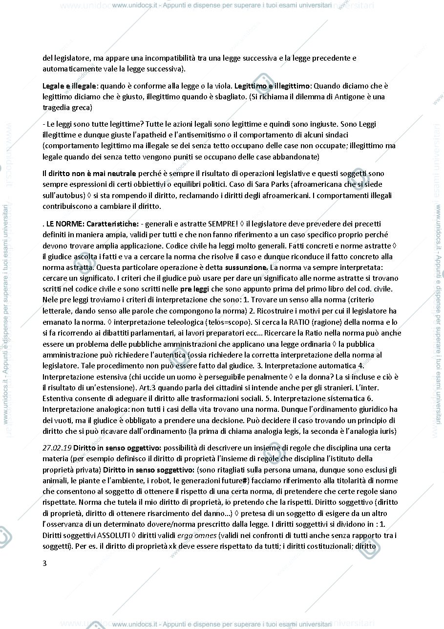 Anteprima pagina 3 — Nozioni generali Diritto Privato