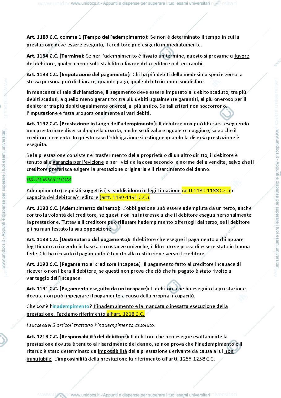 Anteprima pagina 3 — Diritto privato (Modulo II)
