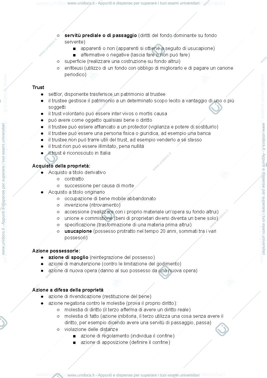 Anteprima pagina 3 — Riassunto del riassunto di diritto privato