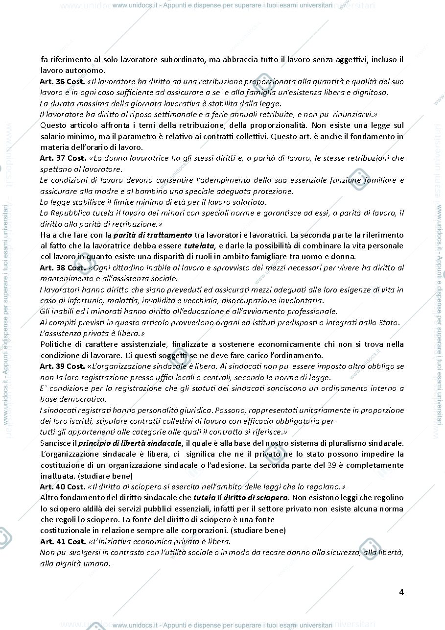 Anteprima pagina 4 — diritto del lavoro
