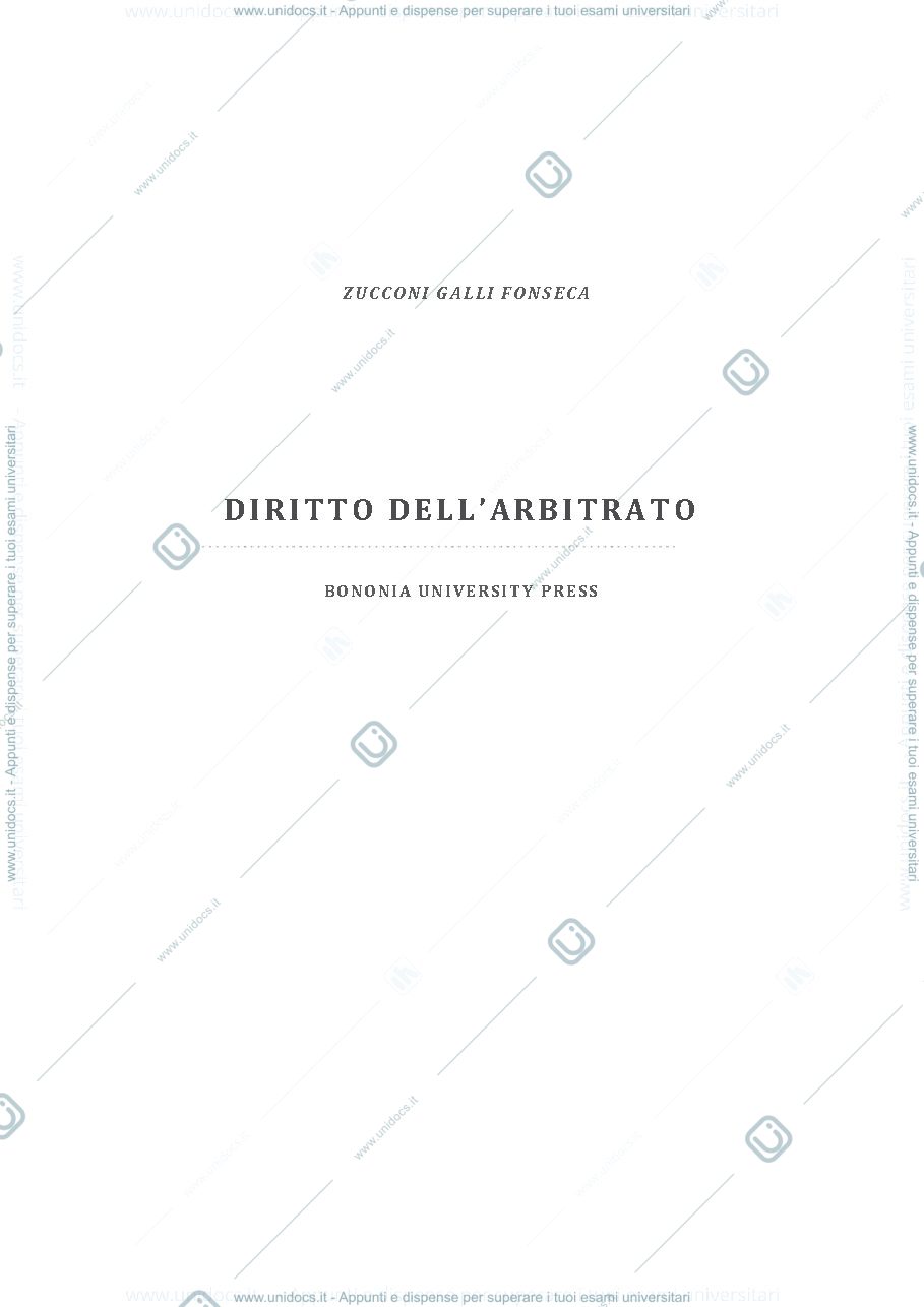 Anteprima pagina 1 — Diritti dell'arbitrato