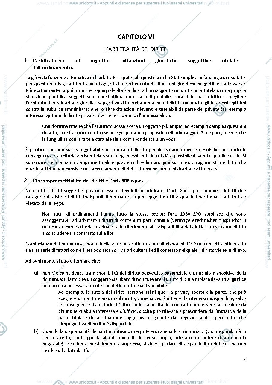 Anteprima pagina 2 — Diritti dell'arbitrato