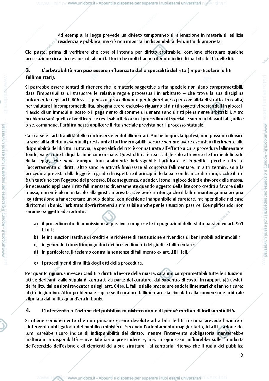Anteprima pagina 3 — Diritti dell'arbitrato