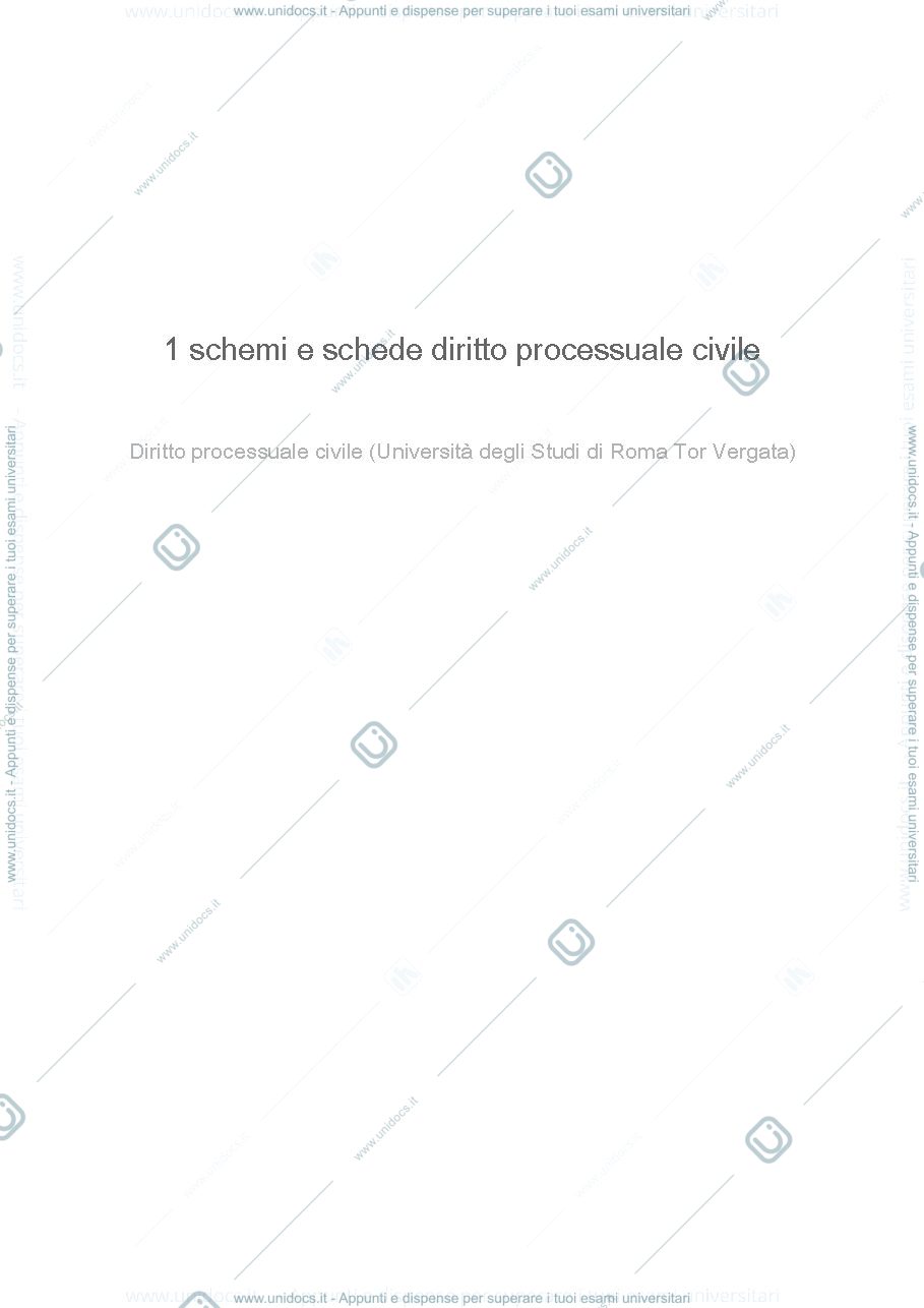 Anteprima pagina 1 — Diritto processuale civile