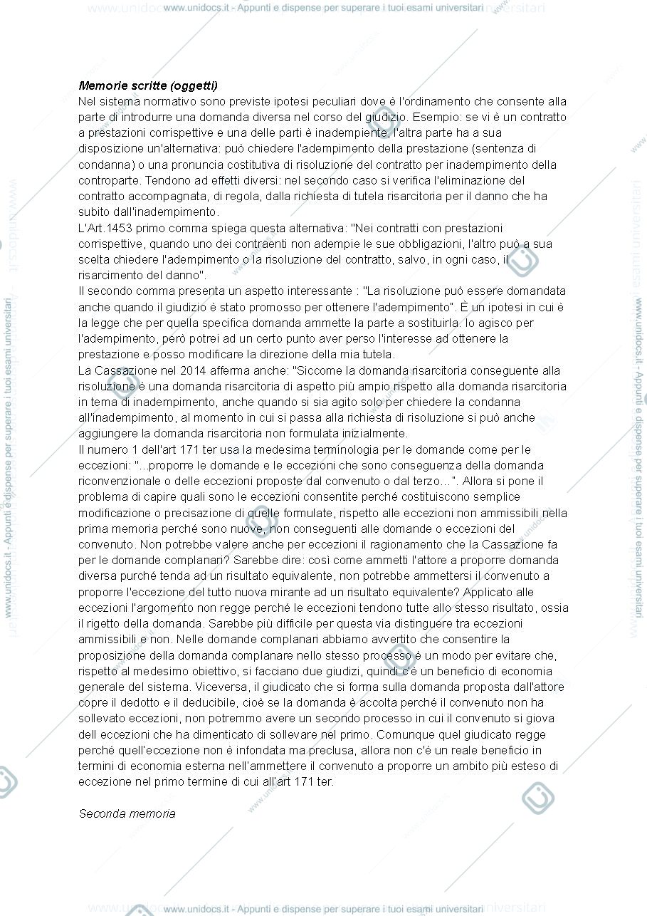 Anteprima pagina 1 — Memorie difensive 