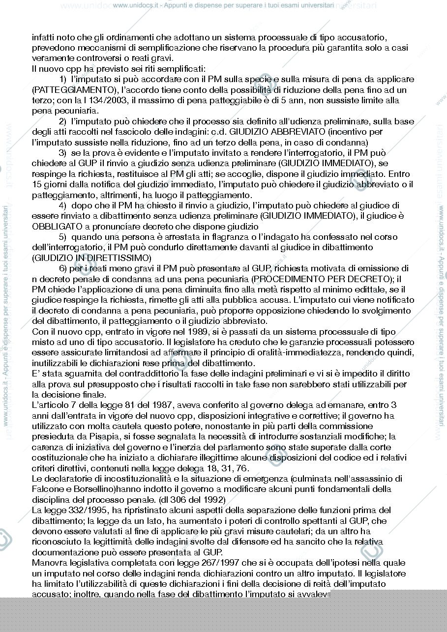 Anteprima pagina 5 — Appunti Diritto Processuale 