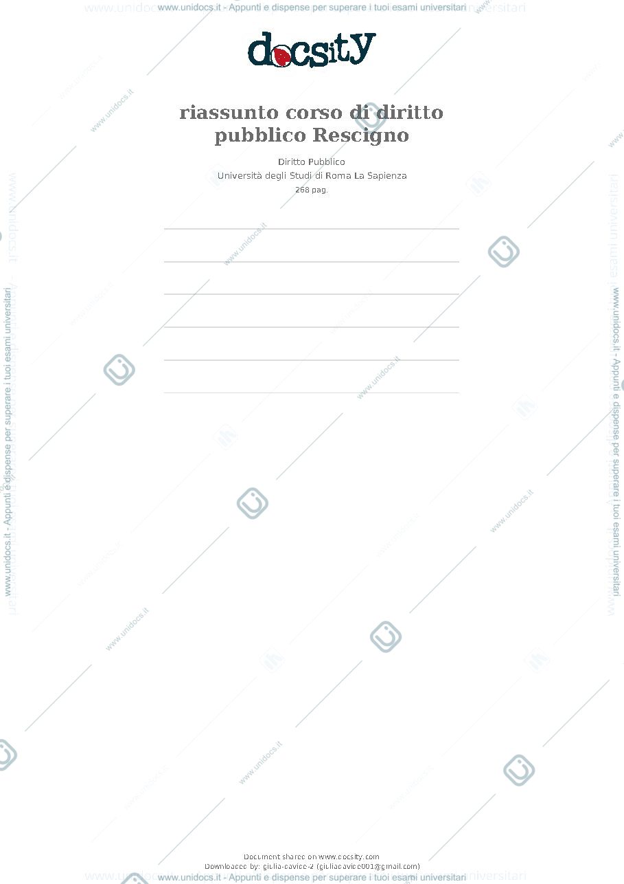 Anteprima pagina 1 — Diritto pubblico completo